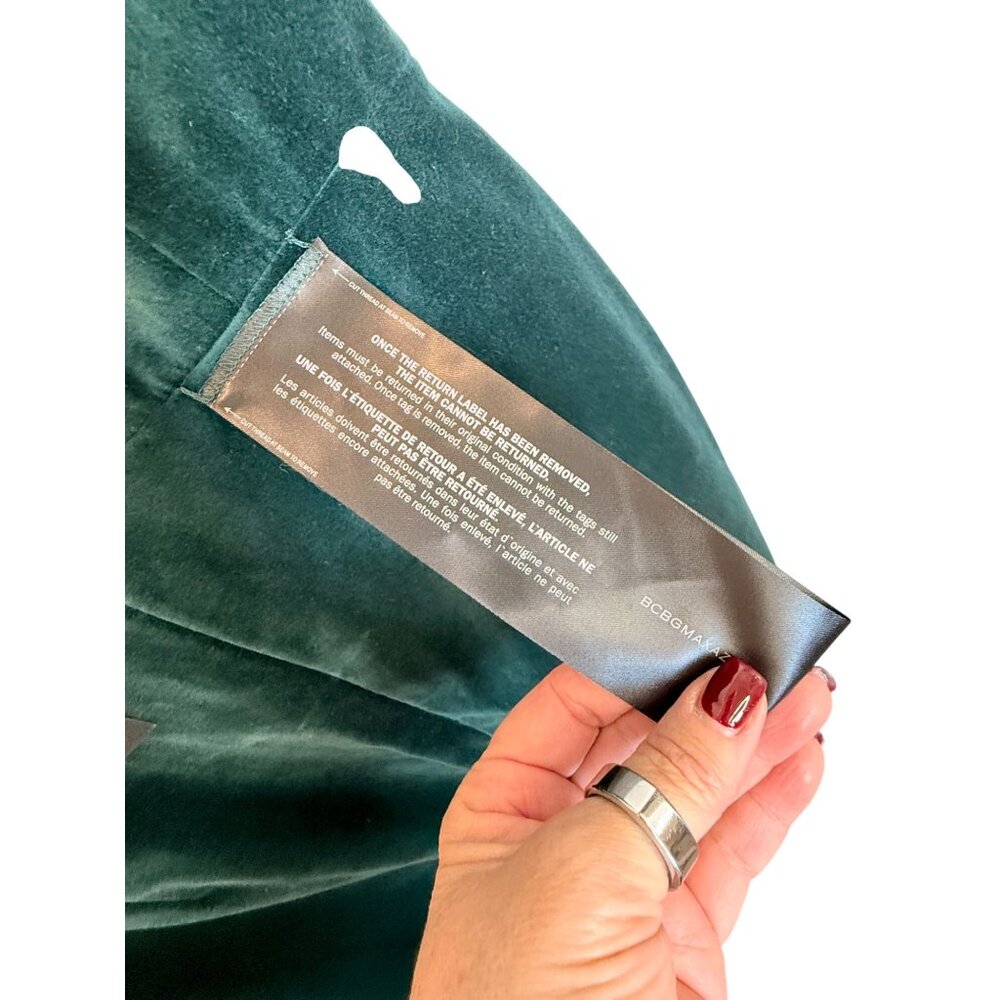 BCBGMaxazria Velvet Bustier Dress in Pine NWT - Size 12 - Picture 6 of 8